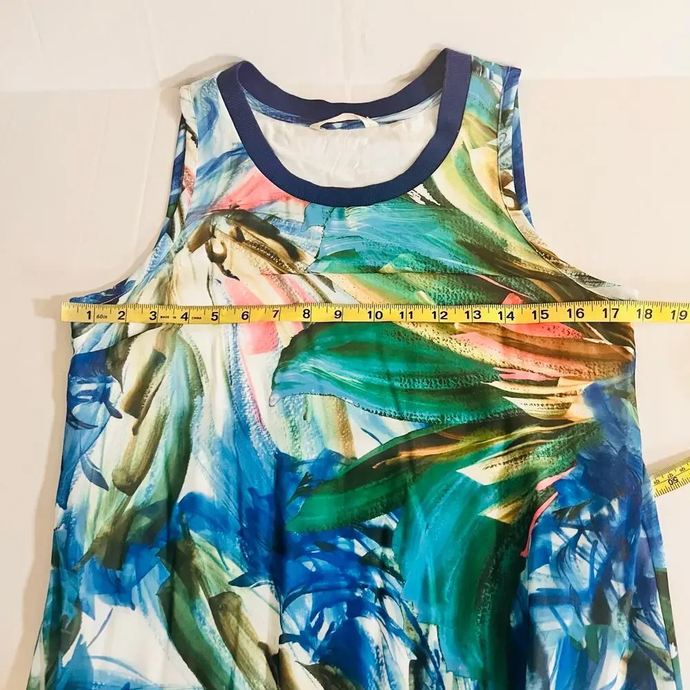 Soft Surroundings Penelope Sleeveless Tropical Print Maxi Dress Size XS NWT - Picture 8 of 10